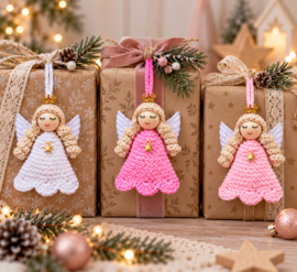 Haakpatroon - Kerstengeltje 'Rosie' - hanger - PDF