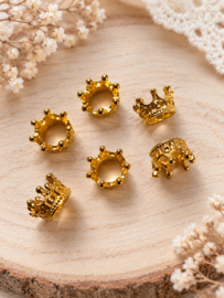Kroontje - goud - 10mm (per stuk)