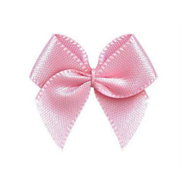 (S-001d) Strikje - breed - satijn - licht roze - 25mm