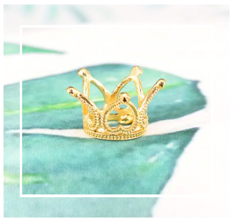 Kroontje - goud - 2cm