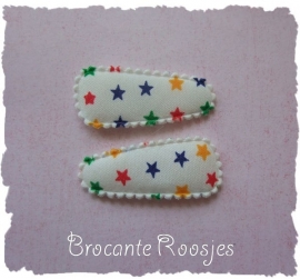 (HOBd-029) 2 hoesjes - baby - sterretjes- multicolor