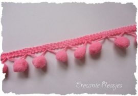 (BO-003) Bolletjesband - roze