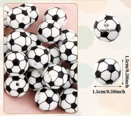 (HO-021) Voetbal kraal - 15mm