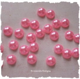 (FLp-004) flatback - parel - roze - 8mm