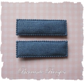 (HO-RE-005) 2 hoesjes - recht - denim blue