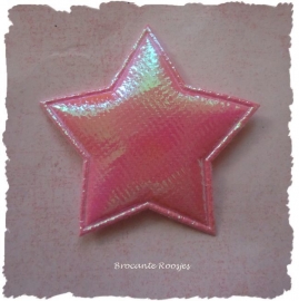 (Ster-053) Ster - licht roze - glans - 4cm