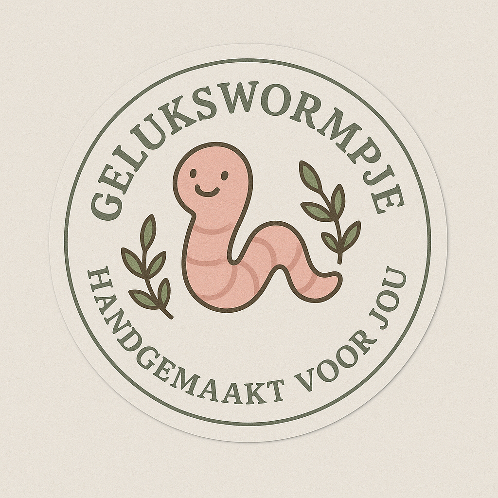 Sticker - gelukswormpje - 4cm