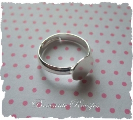 (Rp-001) Kinder-ring - verstelbare ring met plakvlakje 8mm - diameter 14mm