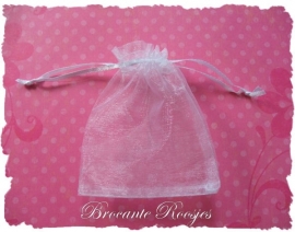 (OZ-001) Organza zakje - wit - 13x18cm