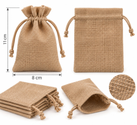 Jute zakje - 13x18cm