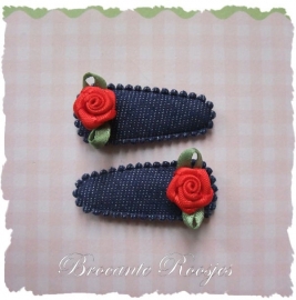 (HOBe-018) 2 hoesjes - baby - denim - donkerblauw