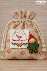 Kerstelfje - vilt - 3cm