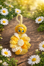 Kuikentje met handgeschilderd gezichtje - rond