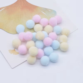 10 Pompons - pastel - 10mm