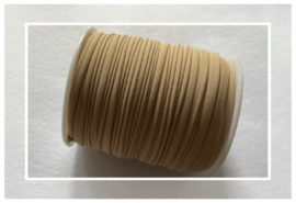 (EB-004) Elastisch band voor baby haarbandjes - halfrond - beige - 8mm