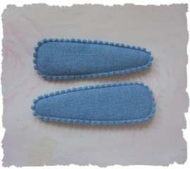 (HOe-023a) 2 hoesjes - denim - licht blauw  2*