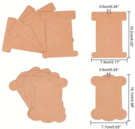 Wikkelkaart voor kant, band & lint