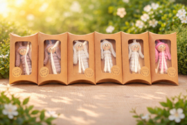 Geschenkdoosje met venster - kraft