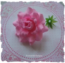 (R-bl-002) Roos met afneembare bloemblaadjes - roze - 4cm