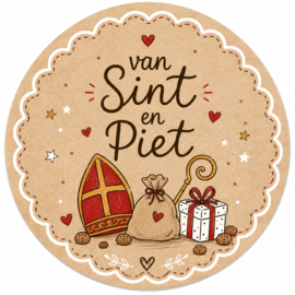 Sticker - van Sint en Piet - 4cm