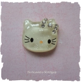 (FLh-001) Kitty flatback - strikje - strass - 2cm