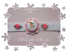 (FB-003) Flatback button - vintage hertje