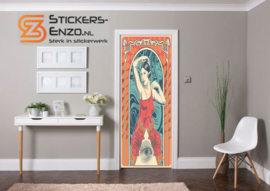 Deursticker Art Nouveau