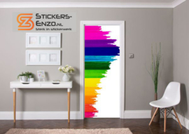 Deursticker kleuren abstract