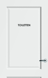 Sticker (losse letters) opschrift "TOILETTEN"