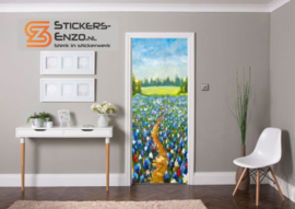 Deursticker Monet wandelpad