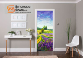 Deursticker Monet landschap