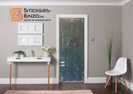 Deursticker gevangenis blauw