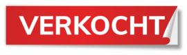 Sticker opdruk  "VERKOCHT" 45x10 cm - 1 STUKS