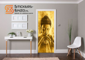 Deursticker boeddha goud