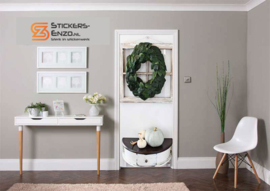 Deursticker krans sidetable