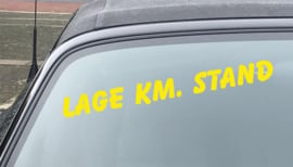 AUTOMOTIVE STICKERS 7 - SET VAN 5X TEKST 'LAGE KM. STAND'