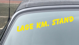 AUTOMOTIVE STICKERS 7 - SET VAN 5X TEKST 'LAGE KM. STAND'