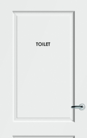 Sticker (losse letters) opschrift "TOILET"