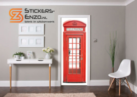 Deursticker engelse telefooncel