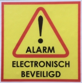 ALARM / ELECTRONISCH BEVEILIGD MINI stickers (raamstickertjes) per 5 stuks art.nr.0067