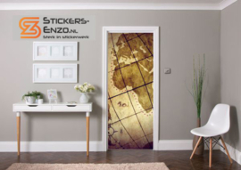 Deursticker zeekaart
