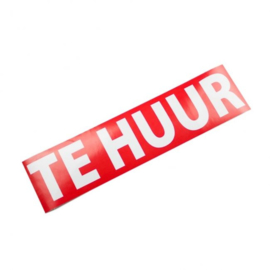 Sticker opdruk  "TE HUUR" 40x10 cm - Art.nr.0013