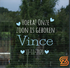 Geboorte Raamsticker 2