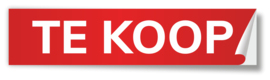 Sticker opdruk  "TE KOOP" 45x10 cm - 1 STUKS