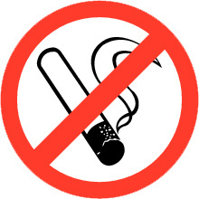 Pictogramsticker Roken verboden ⌀ 20 cm SPIEGELBEELD - art.nr.0101-1
