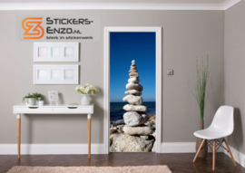 Deursticker stapel stenen