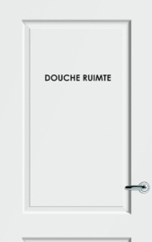 Sticker (losse letters) opschrift "DOUCHE RUIMTE"