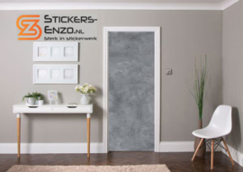 Deursticker beton grijs