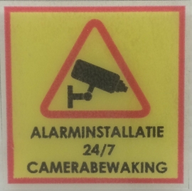 Camerabewaking / alarminstallatie MINI stickers (raamstickertjes) per 5 stuks - art.nr.0066