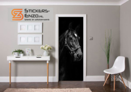 Deursticker paard met bles